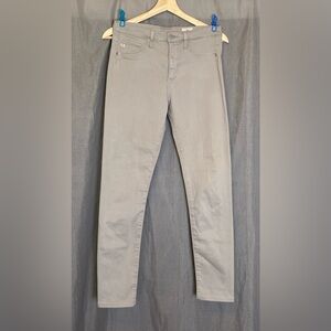AG Jeans Farrah Womens 27R Light Grey High Rise Skinny Ankle Stretchy